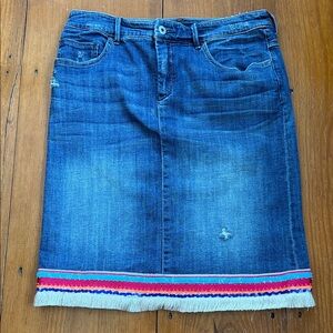 Anthropologie Pilcro denim skirt sz 10